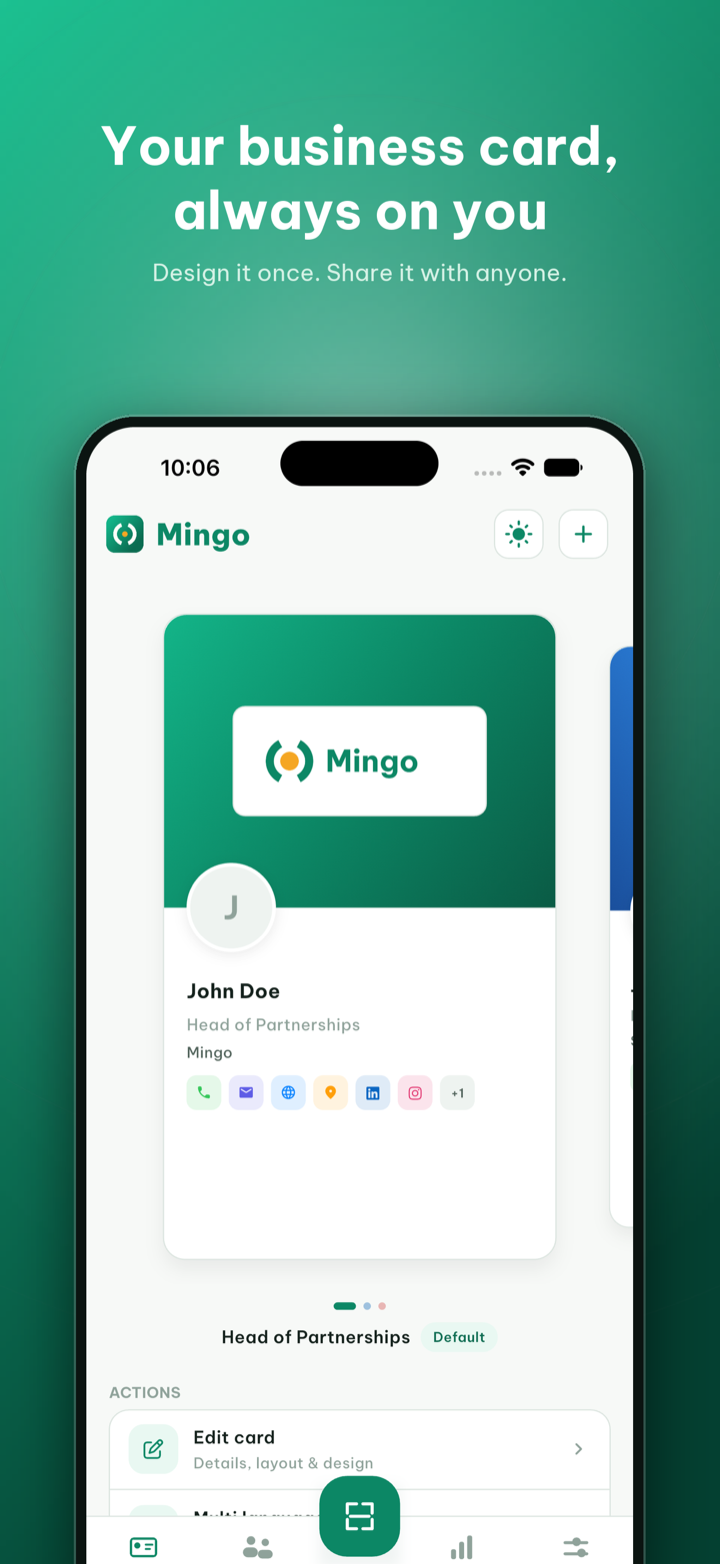 Your Mingo card, always on you